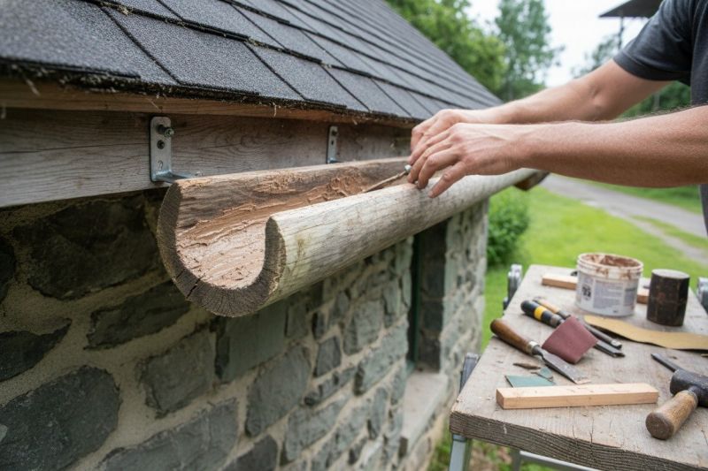 Wood Gutter Installation